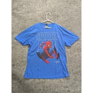 Gildan Men's Blue Marvel Amazing Spider Man-Jump Short Sleeve T-Shirt Size XL